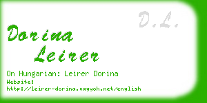 dorina leirer business card